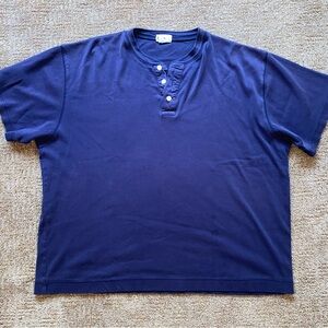 Vintage J Crew navy Henley tee